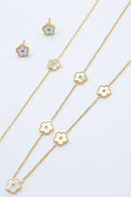 Parure de bijoux en acier inoxydable - BLANC