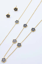 Parure de bijoux en acier inoxydable - NOIR