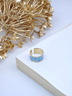Bague en acier inoxydable ajustable - BLEU