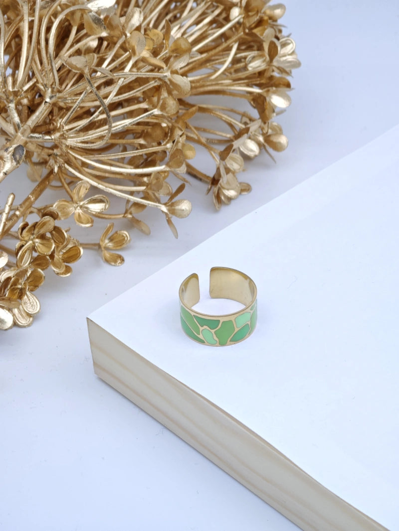 Bague en acier inoxydable ajustable - VERT