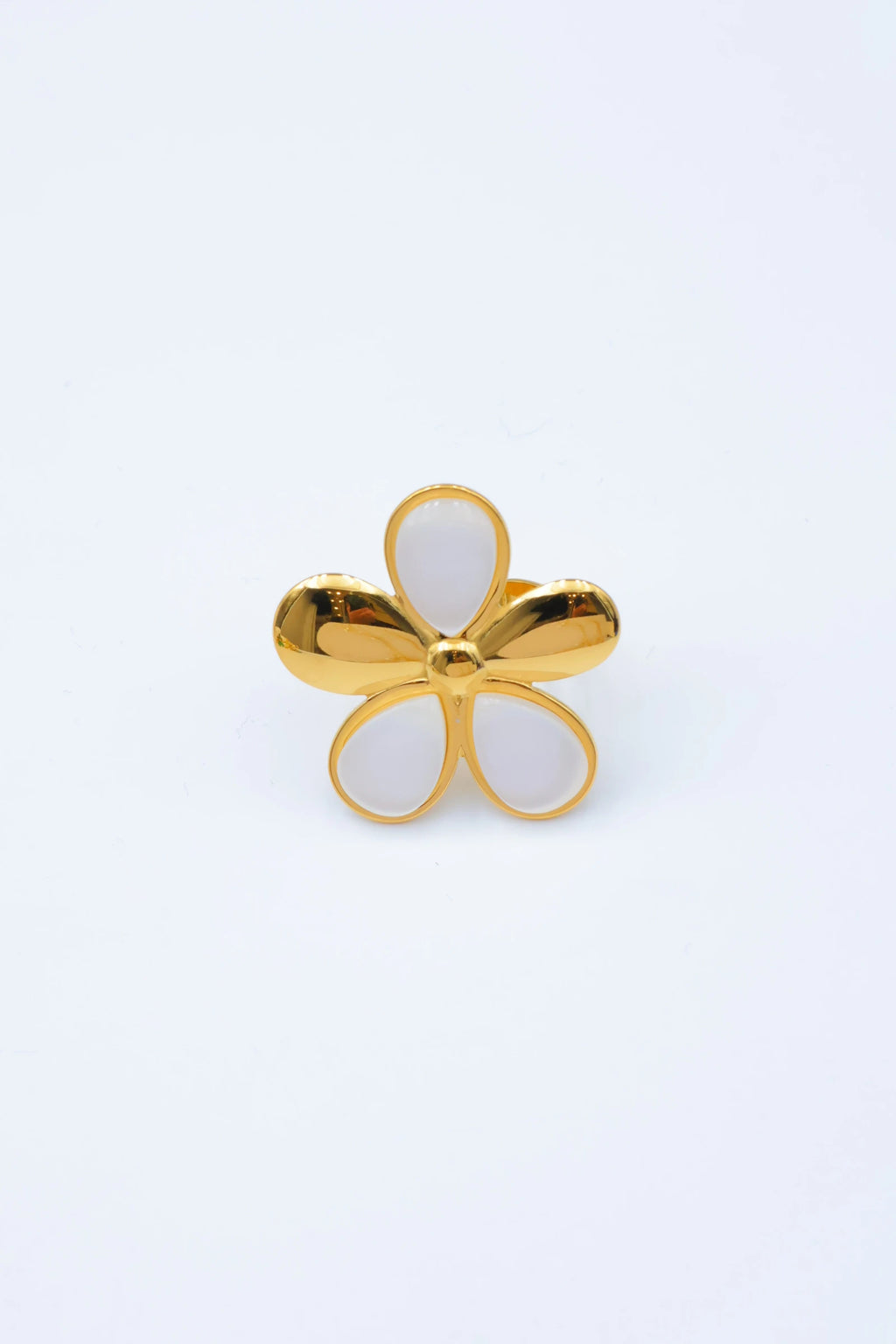 Bague - Acier inoxydable - Ajustable - BLANC