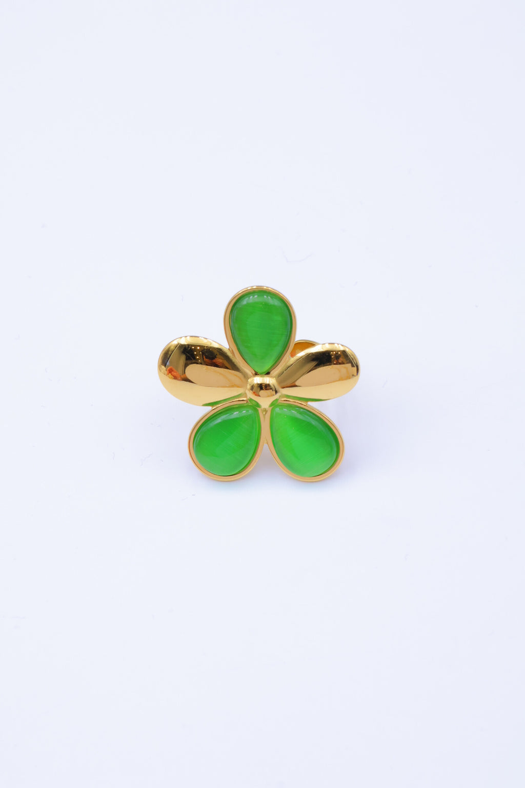 Bague - Acier inoxydable - Ajustable - VERT