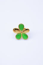 Bague - Acier inoxydable - Ajustable - VERT