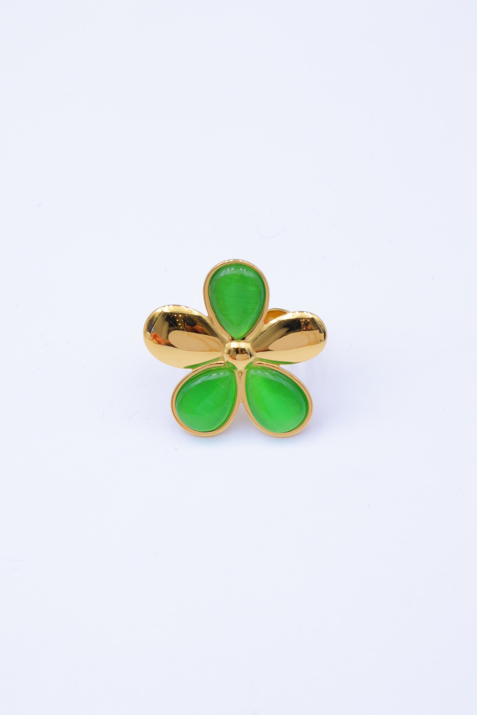 Bague - Acier inoxydable - Ajustable - VERT