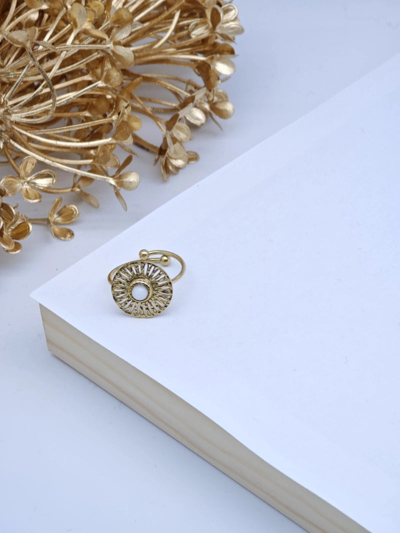 Bague en acier inoxydable ajustable - BLANC