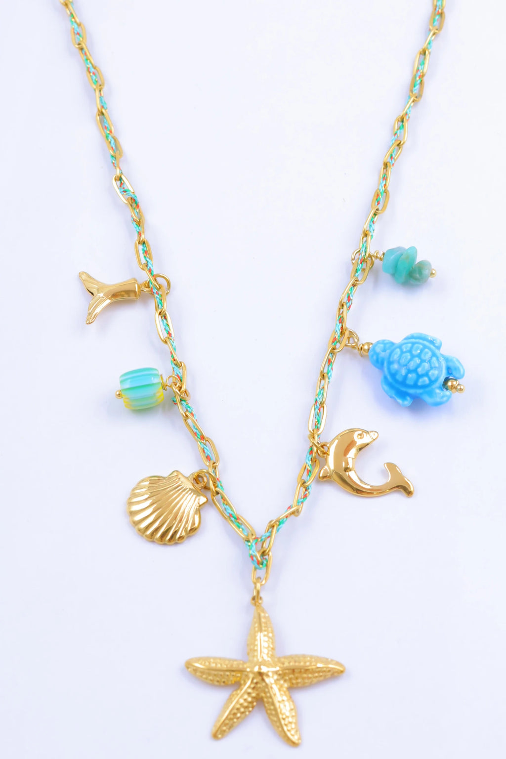Collier - Acier Inoxydable - TURQUOISE