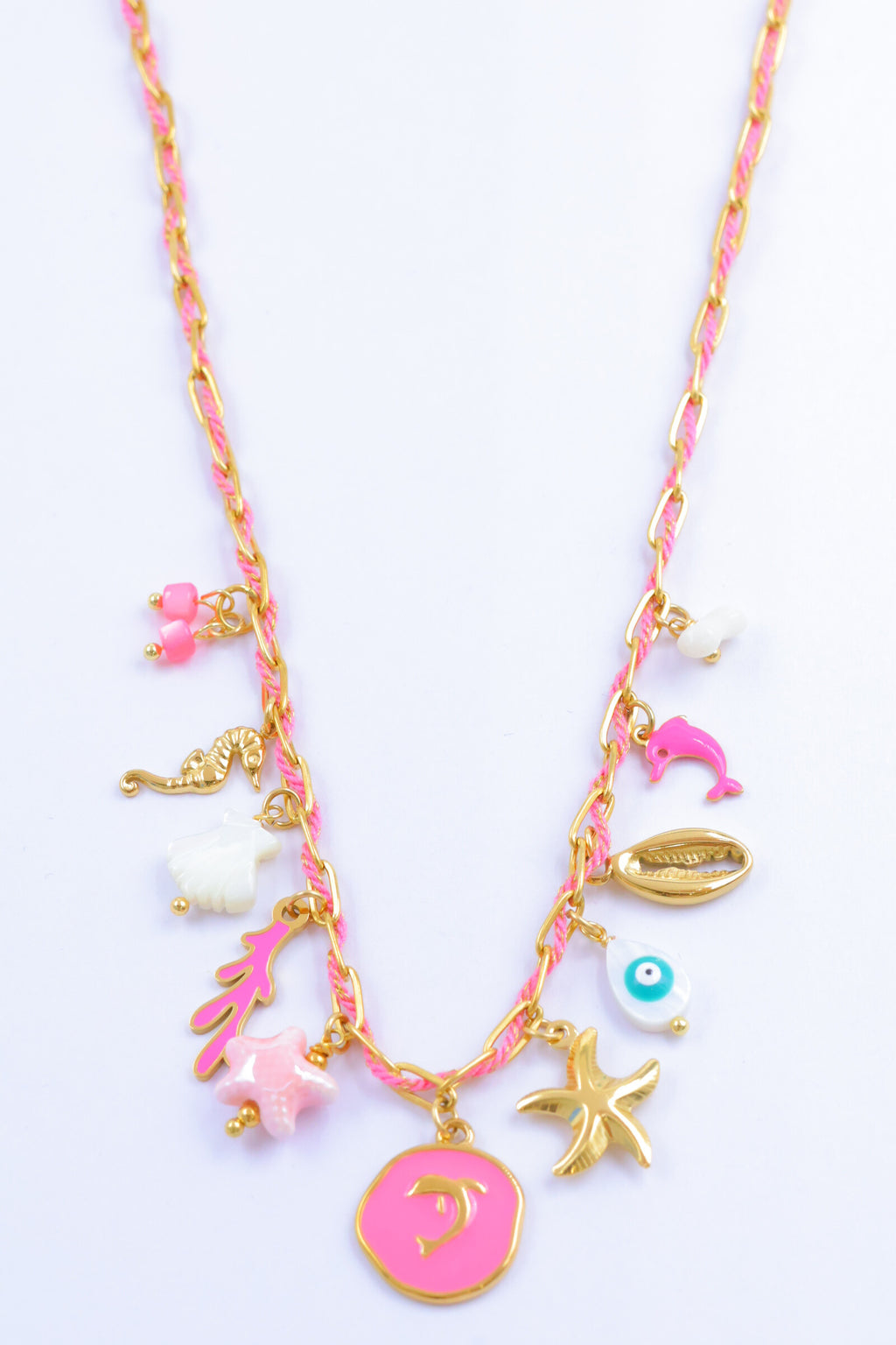Collier - Acier Inoxydable - FUCHSIA