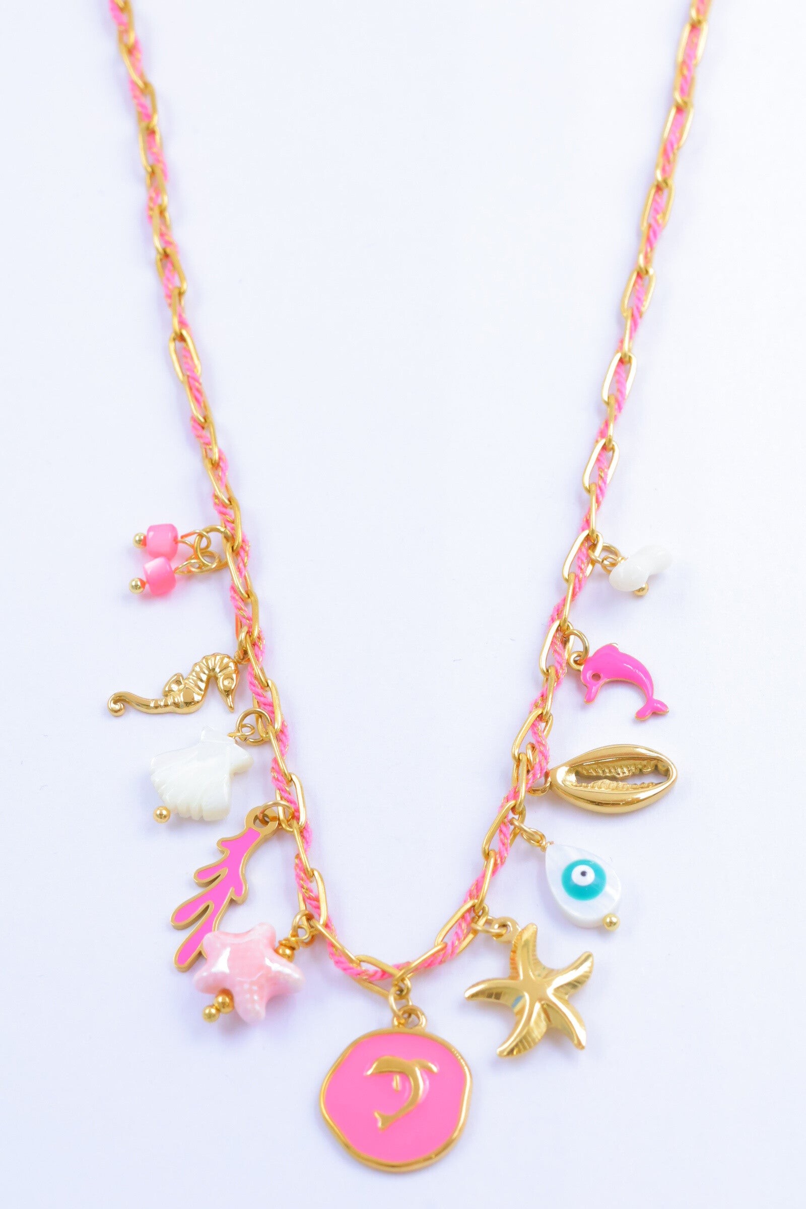 Collier - Acier Inoxydable - FUCHSIA