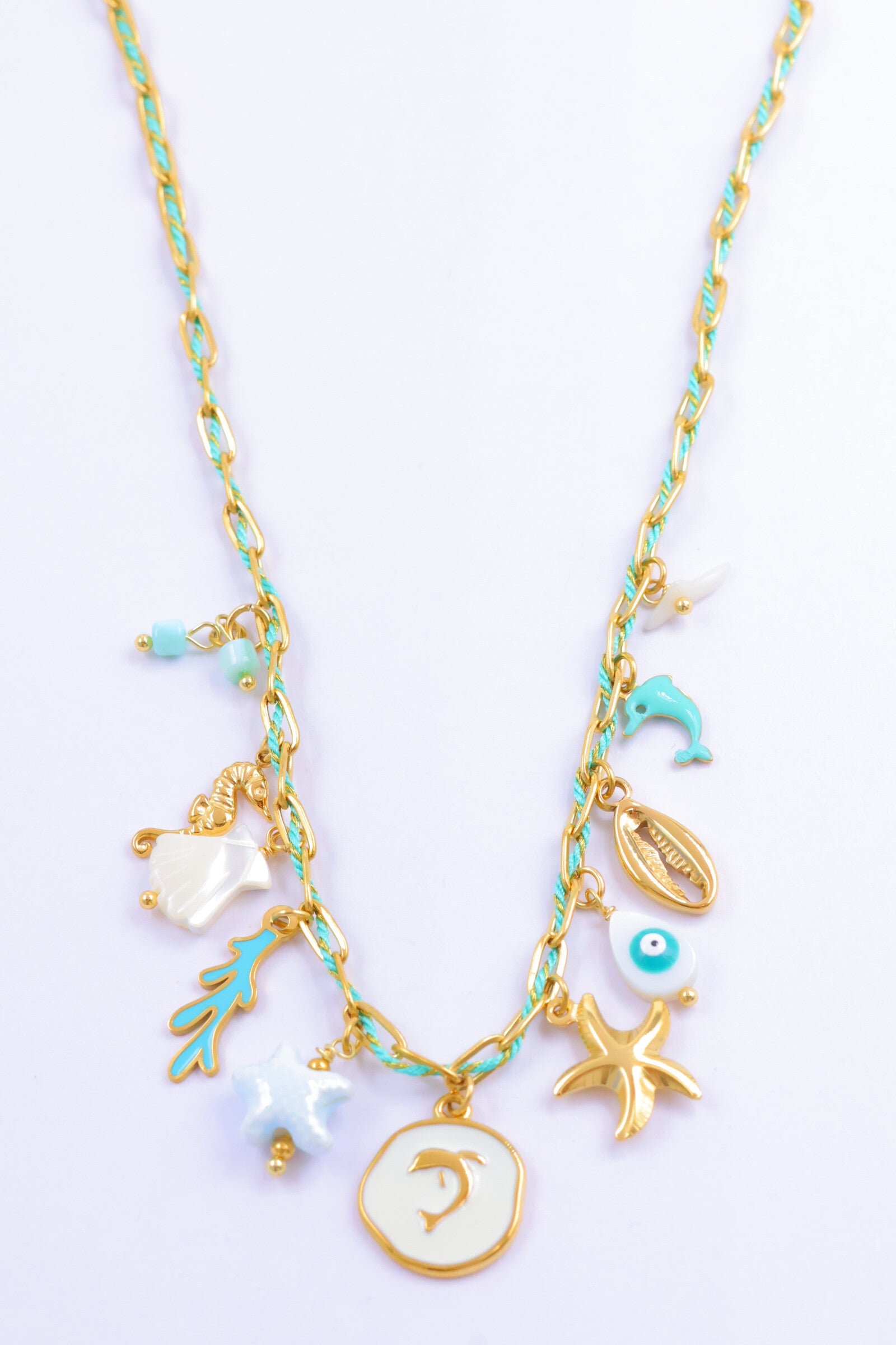 Collier - Acier Inoxydable - TURQUOISE