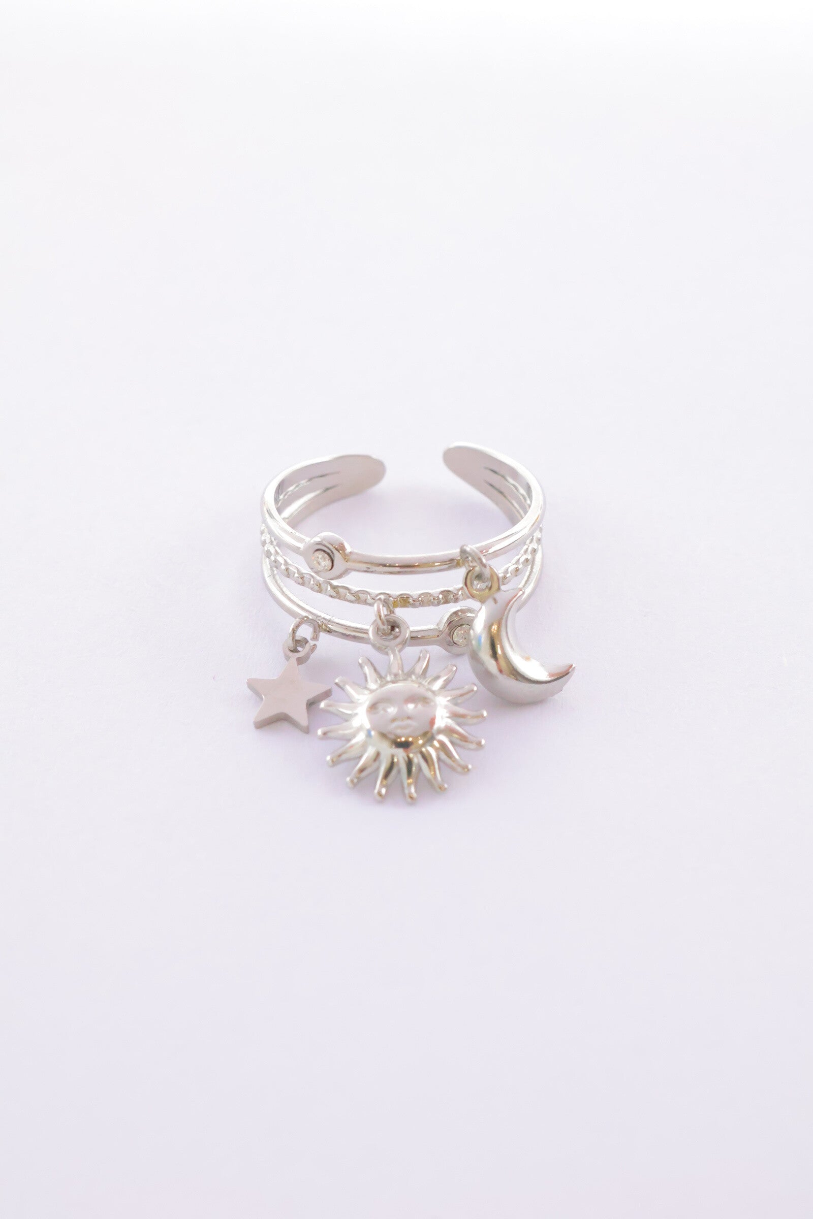 Bague - Acier inoxydable - Ajustable - ARGENT