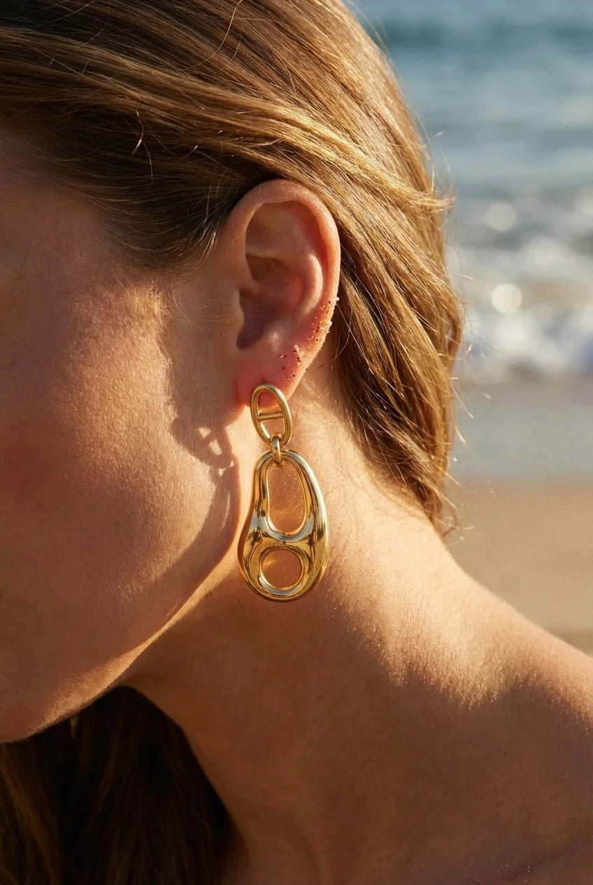 Boucles d’oreilles en acier inoxydable