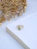 Bague en acier inoxydable ajustable - BLEU