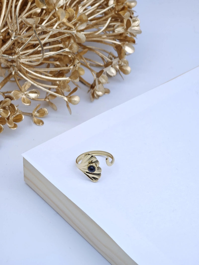 Bague en acier inoxydable ajustable - NOIR