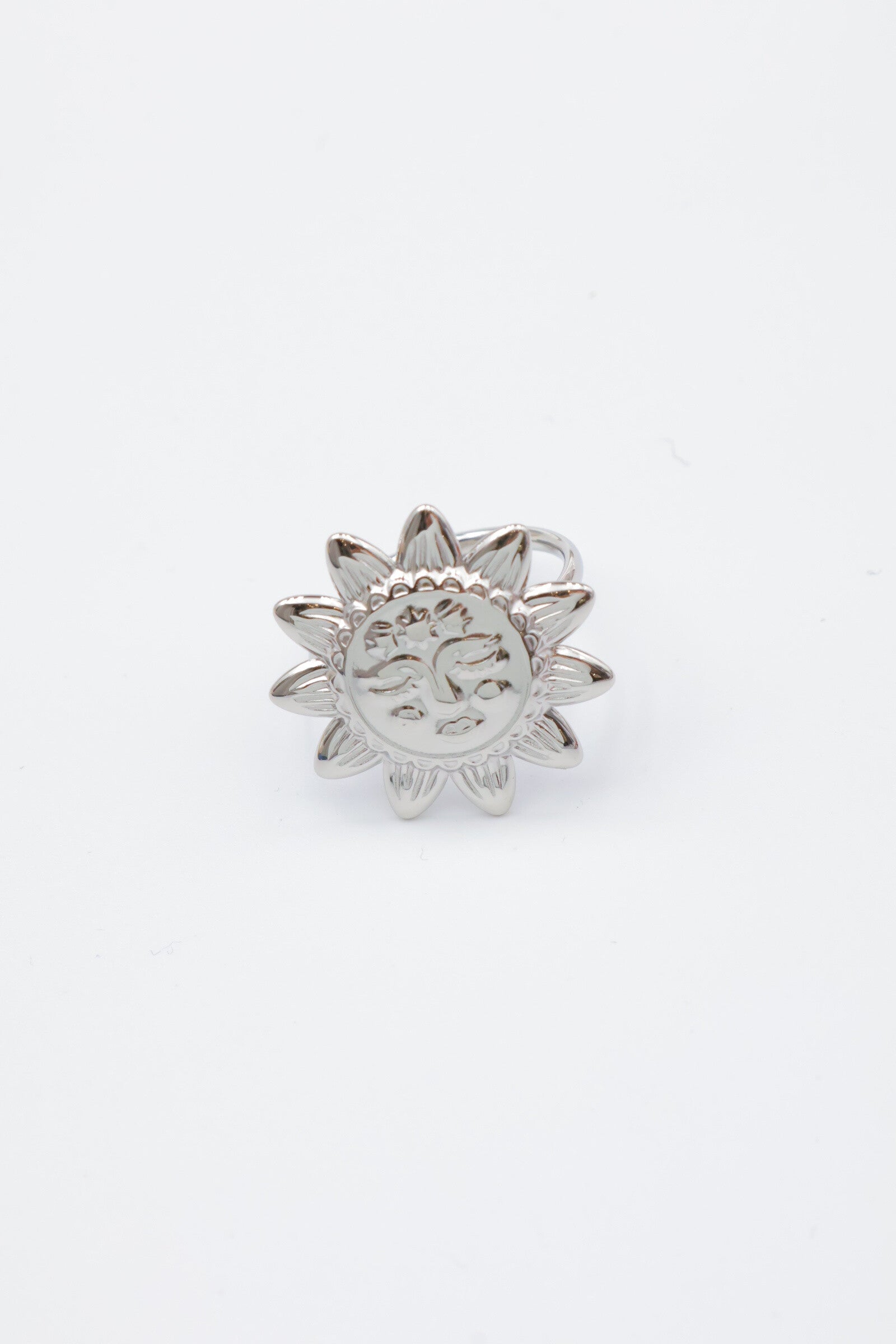 Bague ajustable en acier inoxydable - ARGENT