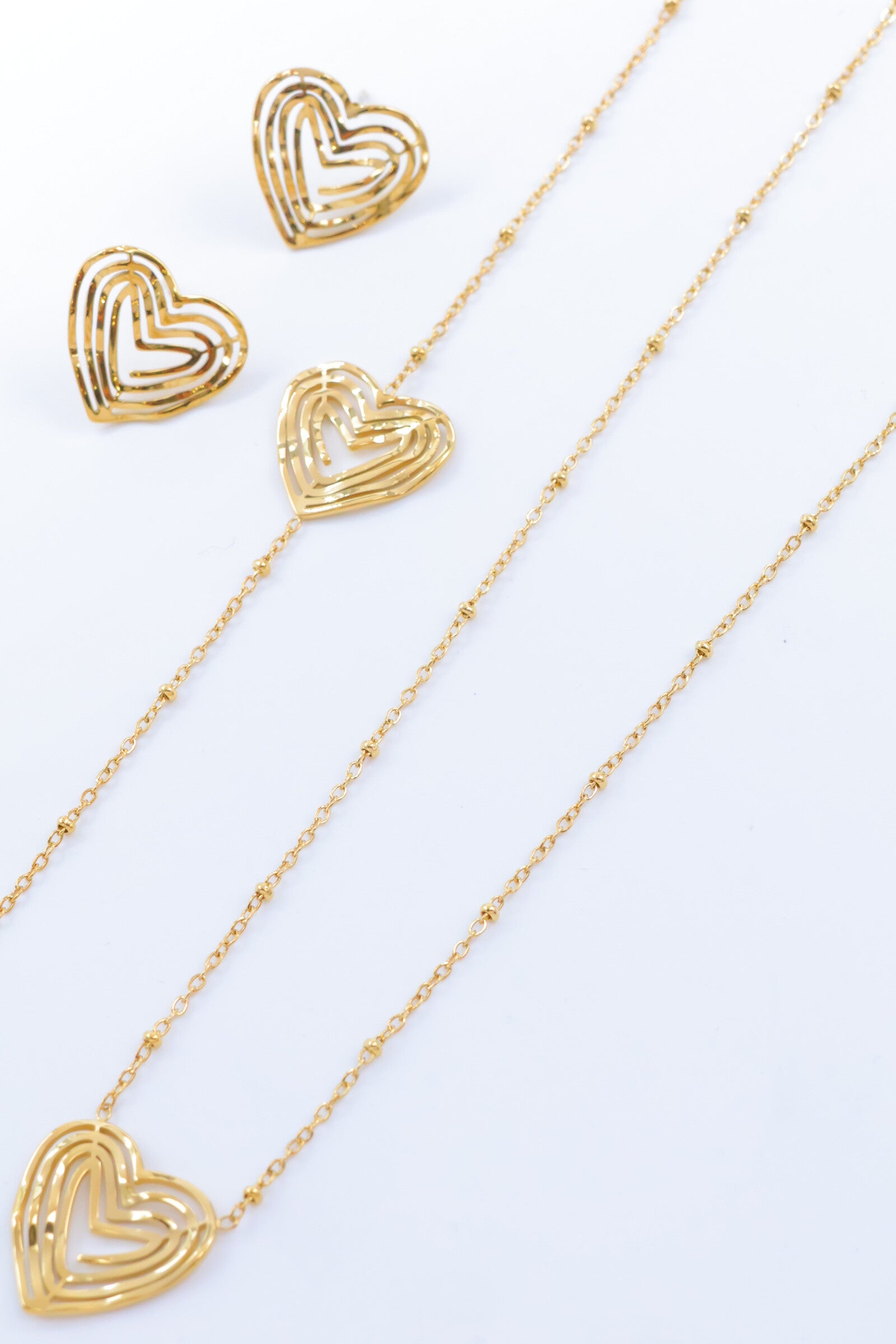 Parure de bijoux en acier inoxydable - DORÉ