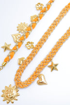 Parure de bijoux en acier inoxydable - ORANGE