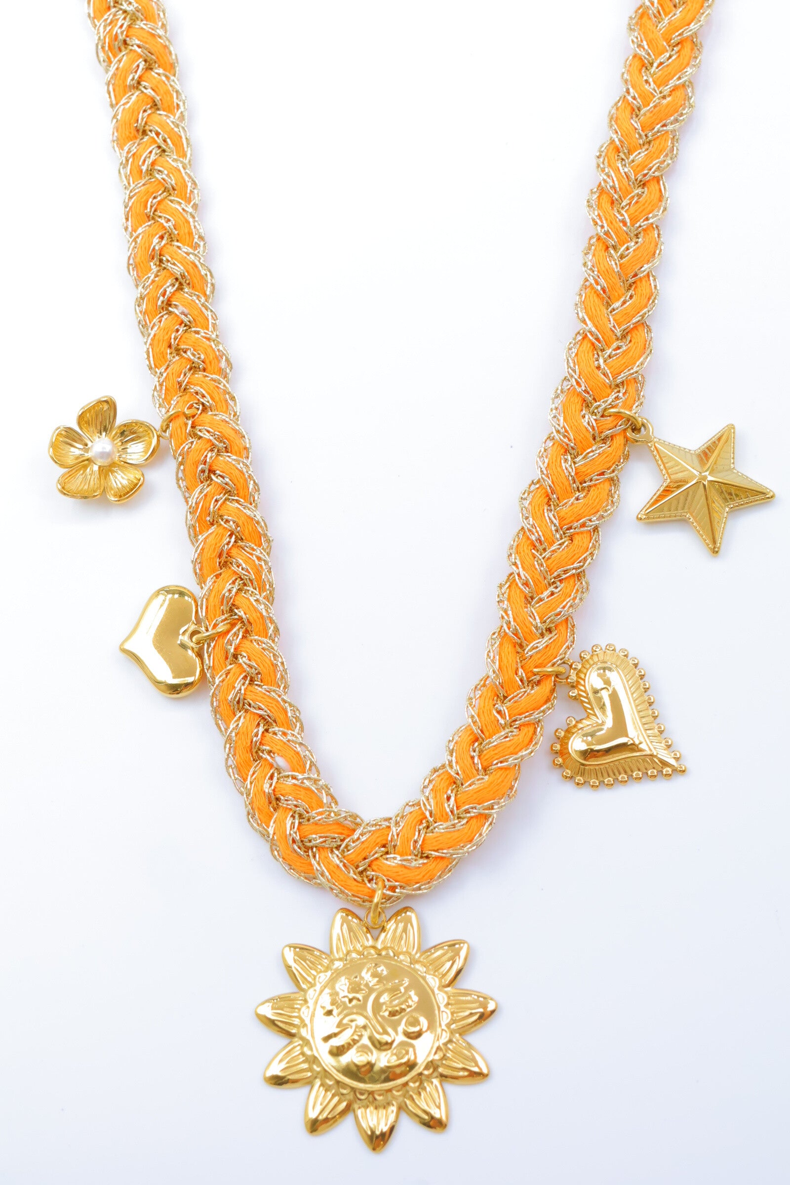 Collier en acier inoxydable - ORANGE