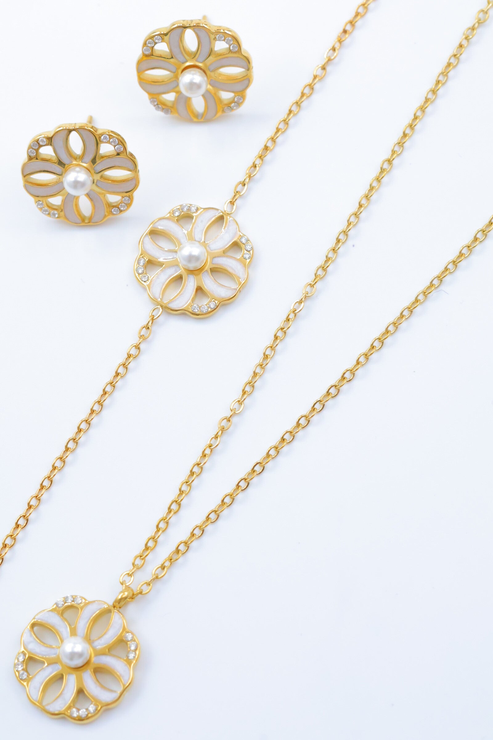 Parure de bijoux en acier inoxydable - DORÉ