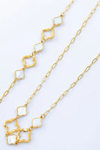 Parure de bijoux en acier inoxydable - BLANC