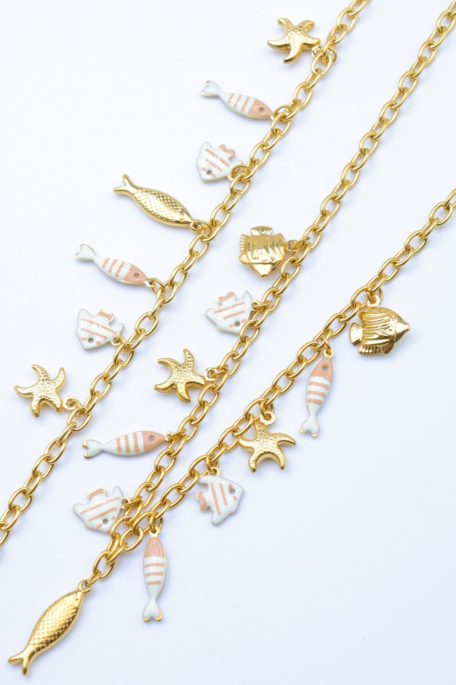 Parure de bijoux en acier inoxydable - BLANC