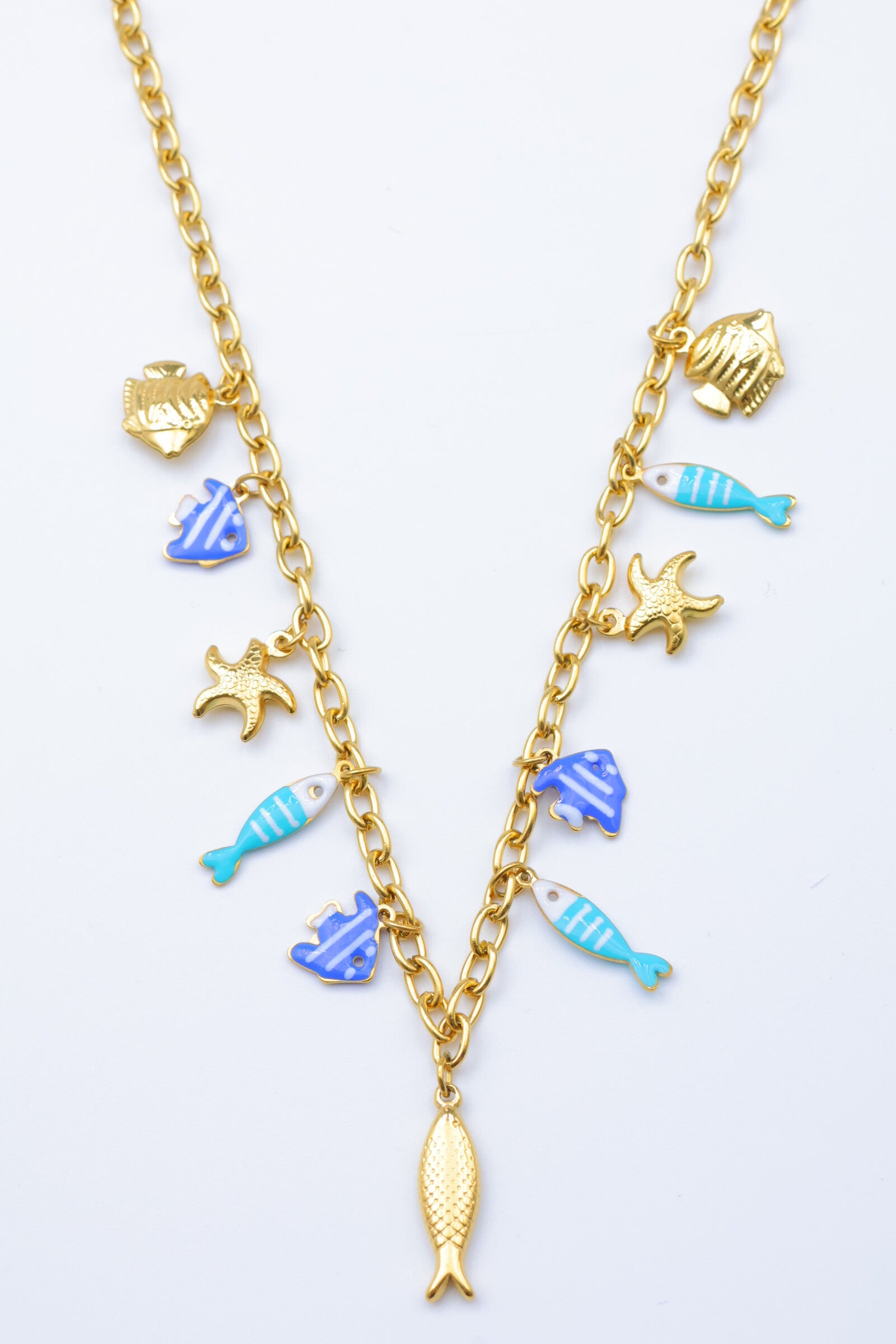 Collier en acier inoxydable - BLEU