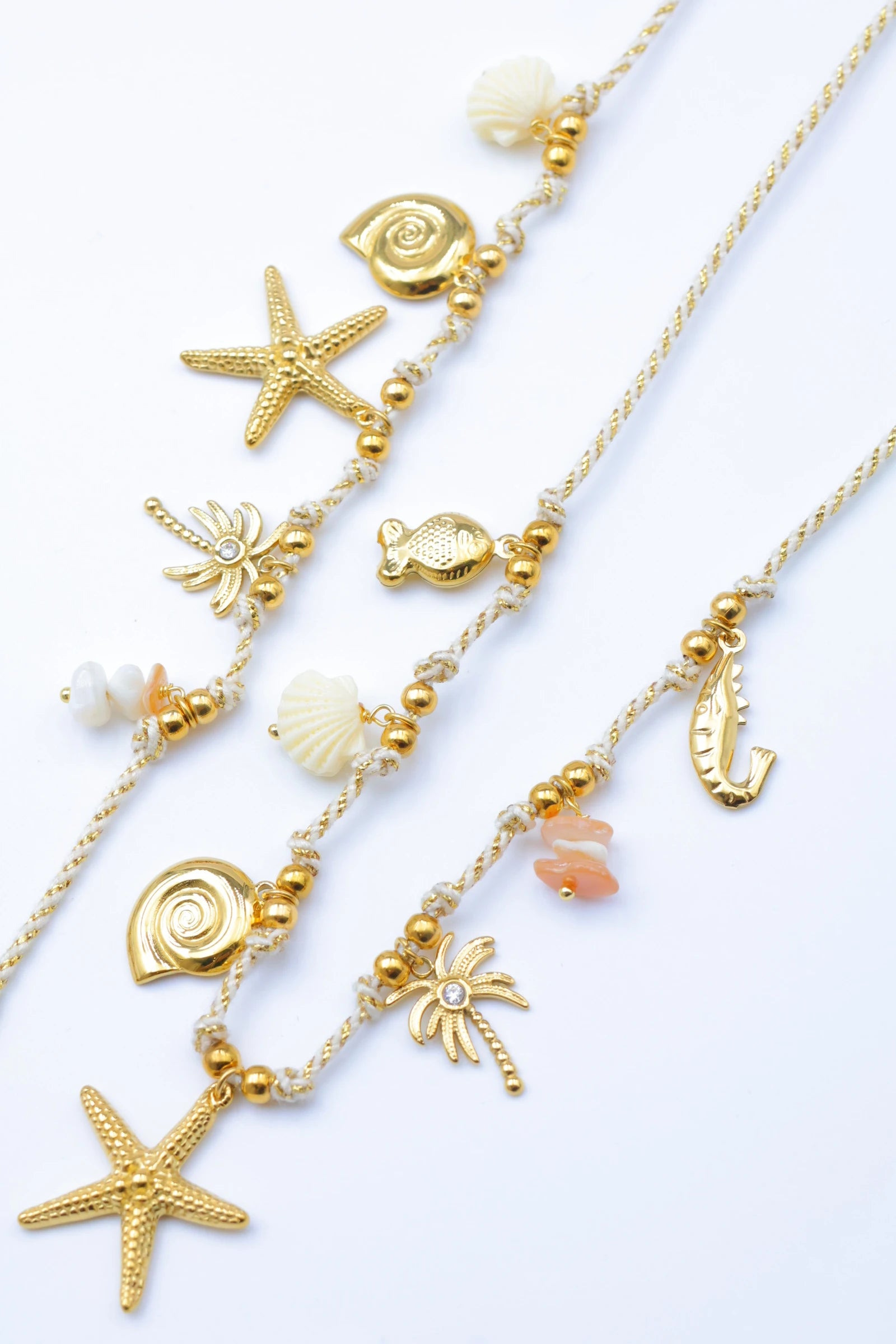 Parure de bijoux en acier inoxydable - BLANC