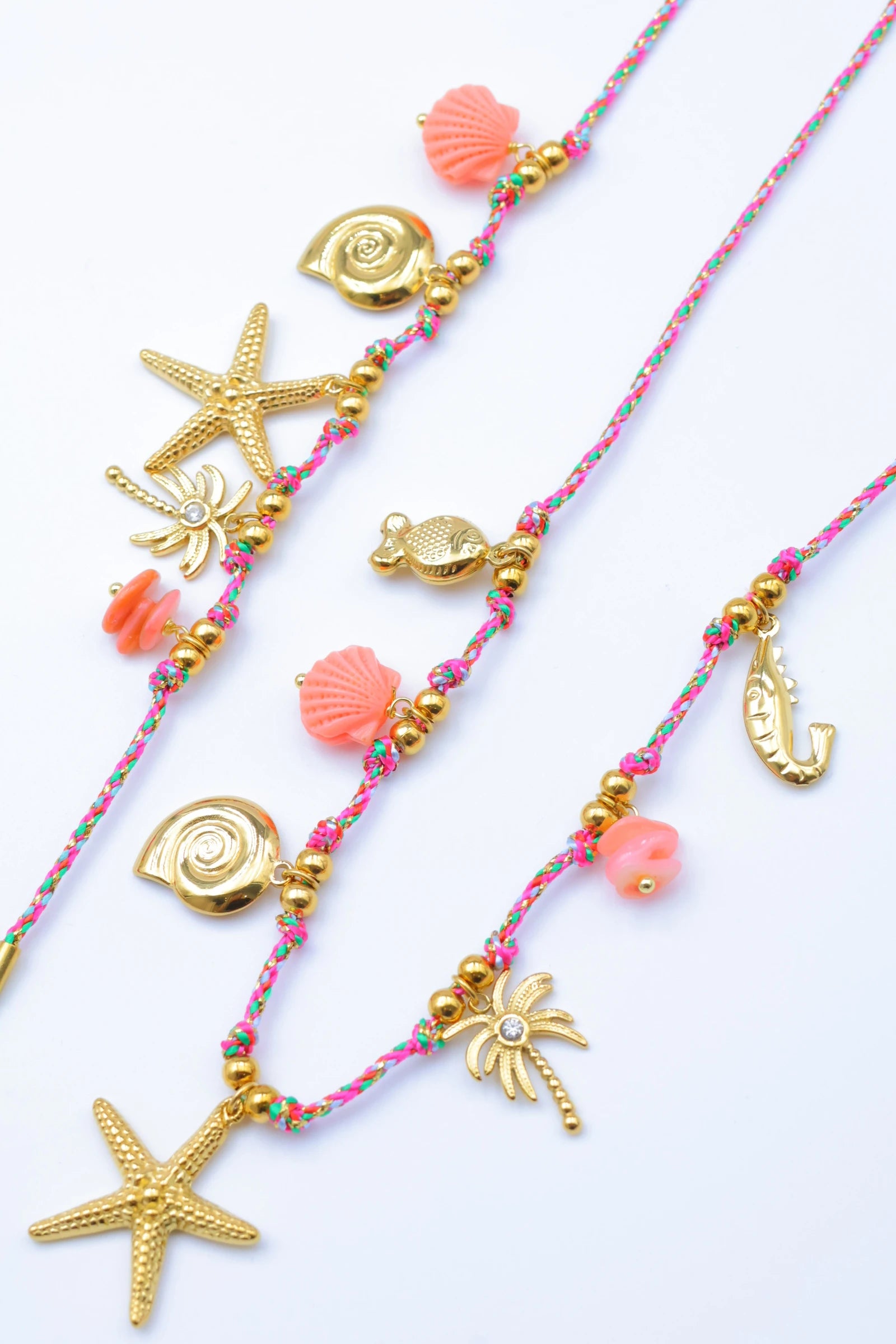 Parure de bijoux en acier inoxydable - FUCHSIA