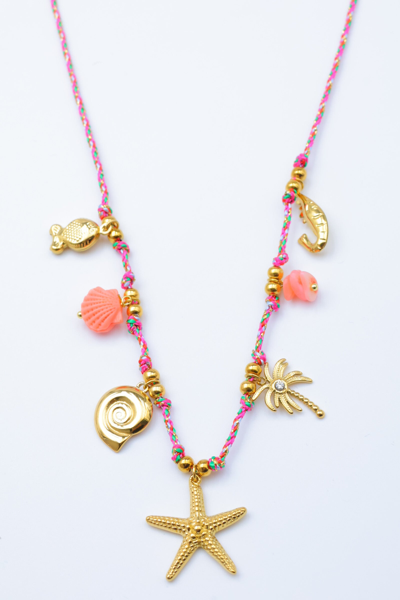 Collier en acier inoxydable - FUCHSIA