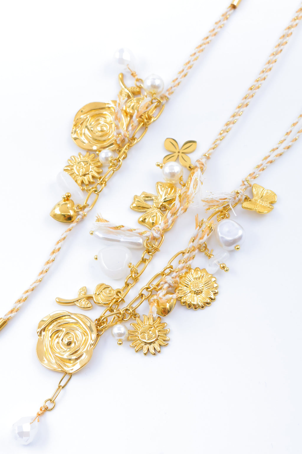 Parure de bijoux en acier inoxydable - BLANC