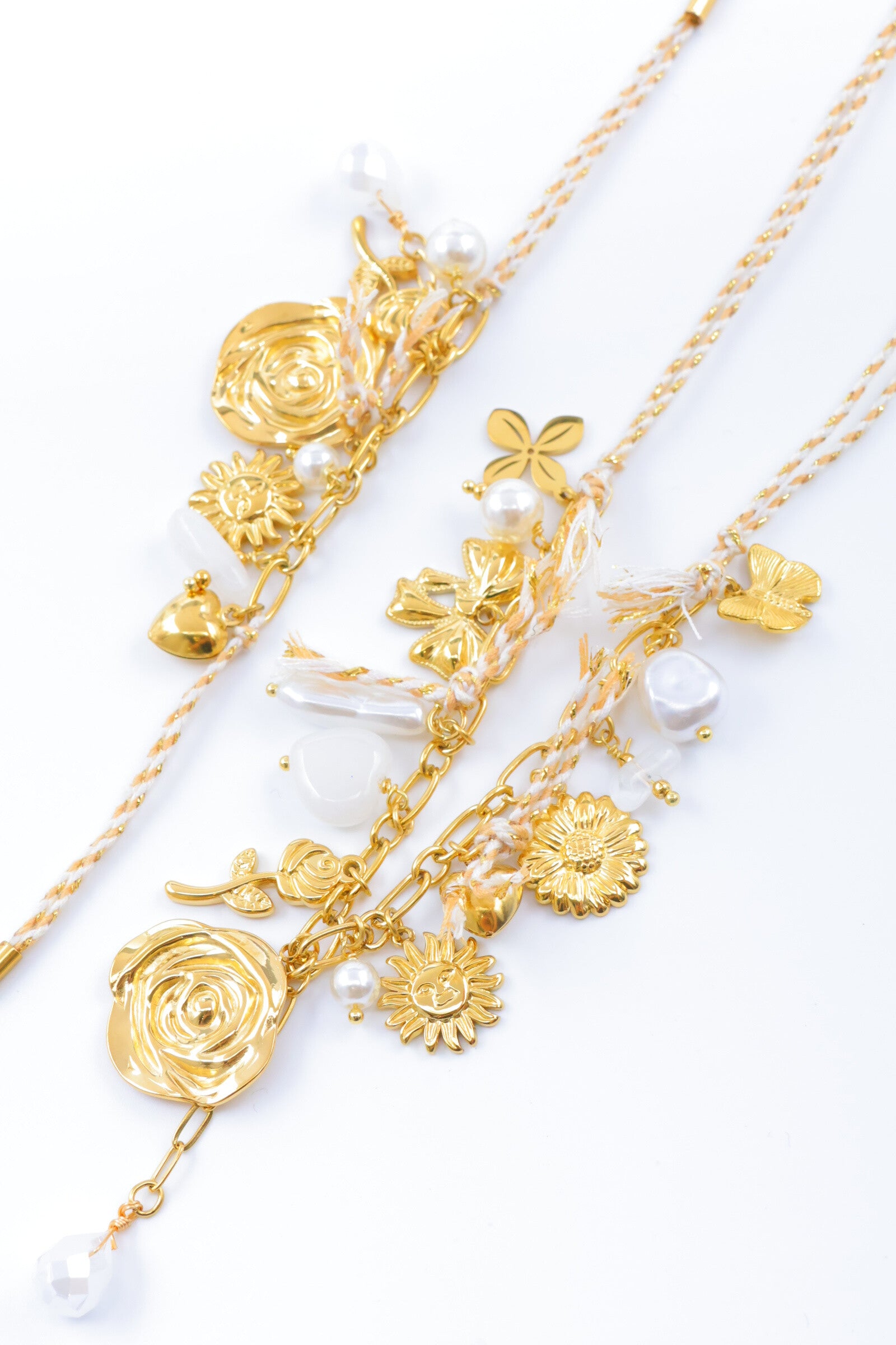 Parure de bijoux en acier inoxydable - BLANC