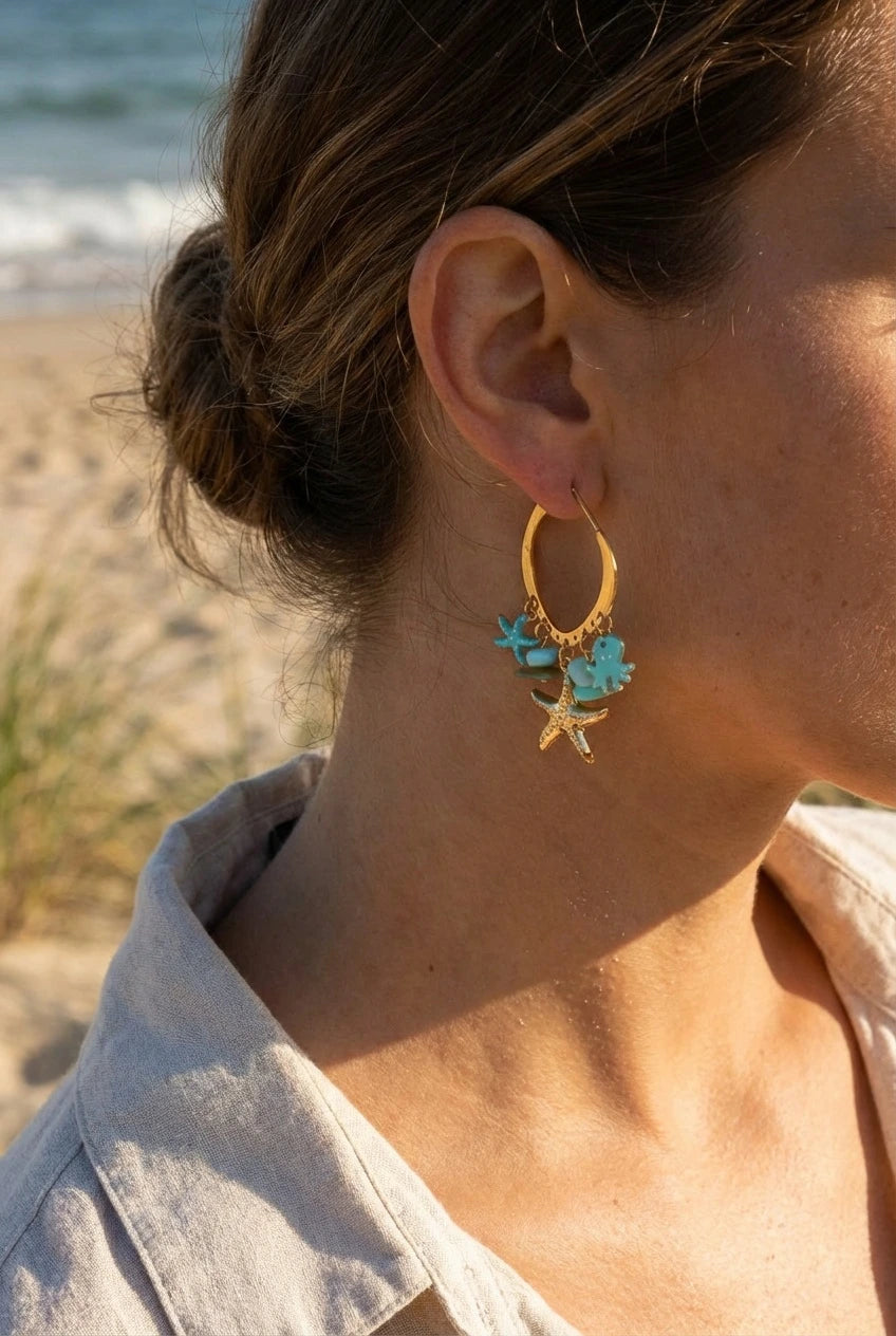 Boucles d’oreilles en acier inoxydable