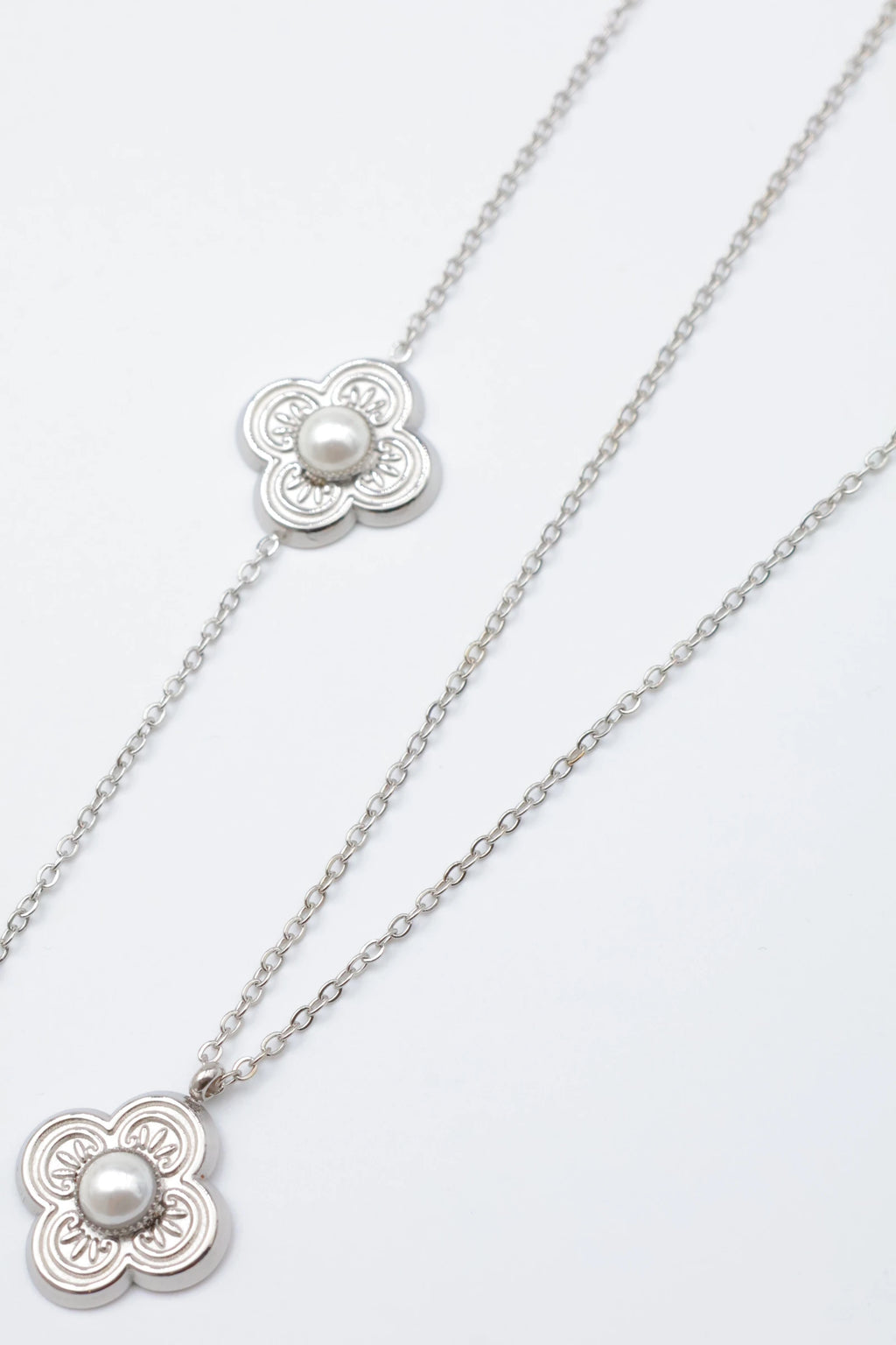 Parure de bijoux en acier inoxydable - ARGENT