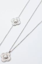 Parure de bijoux en acier inoxydable - ARGENT
