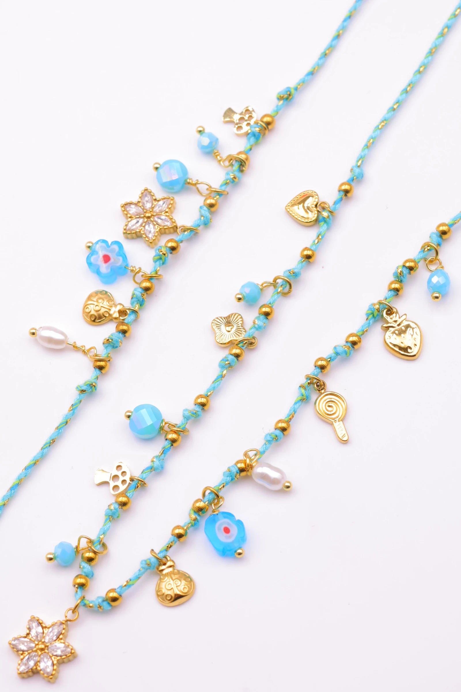 Parure de bijoux en acier inoxydable - BLEU