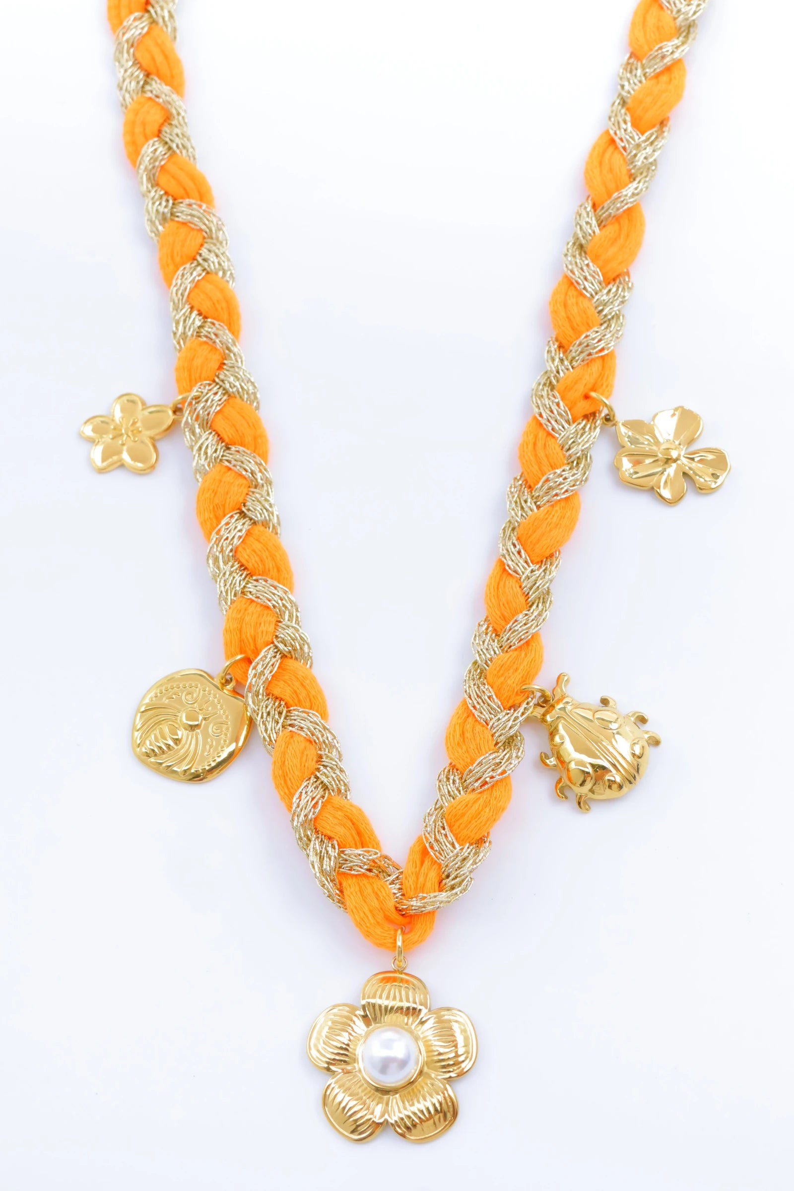 Collier en acier inoxydable - ORANGE