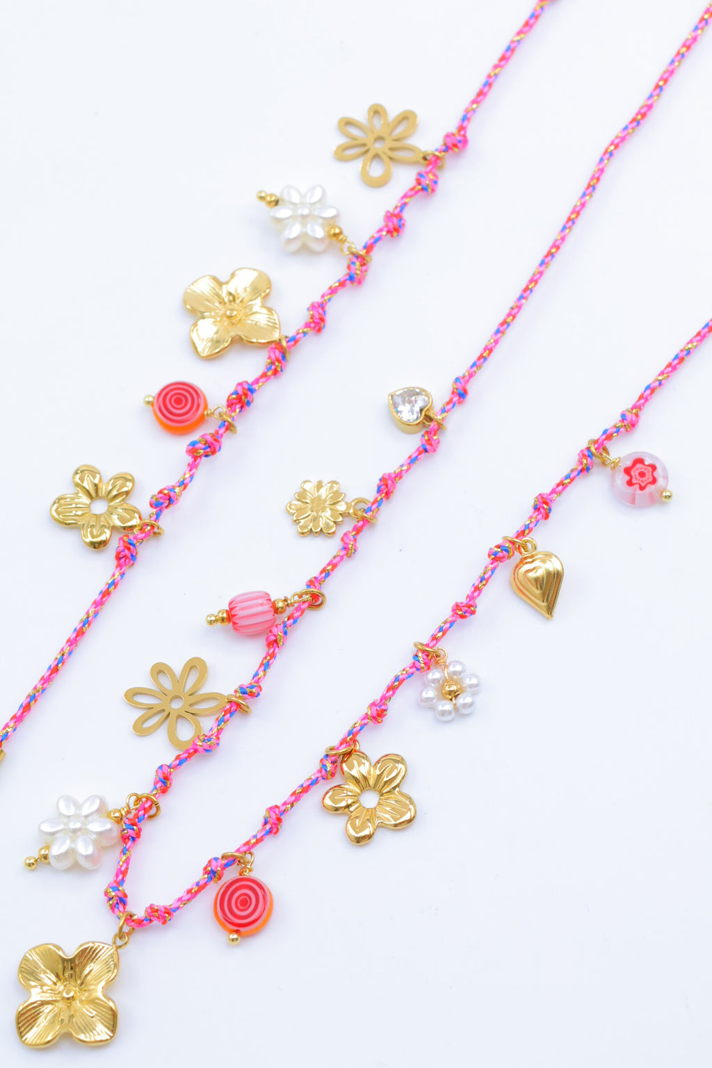 Parure de bijoux en acier inoxydable - FUCHSIA