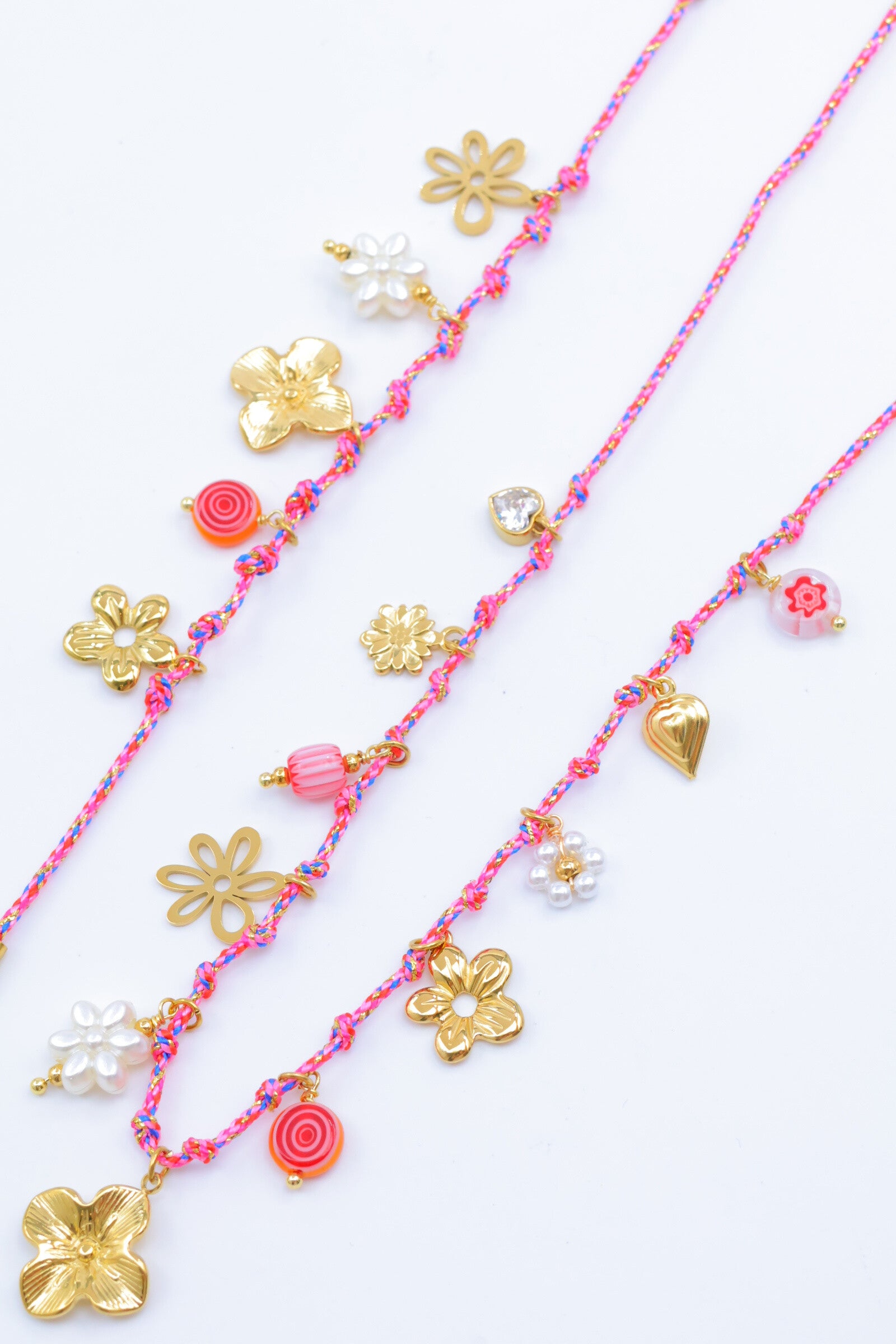 Parure de bijoux en acier inoxydable - FUCHSIA