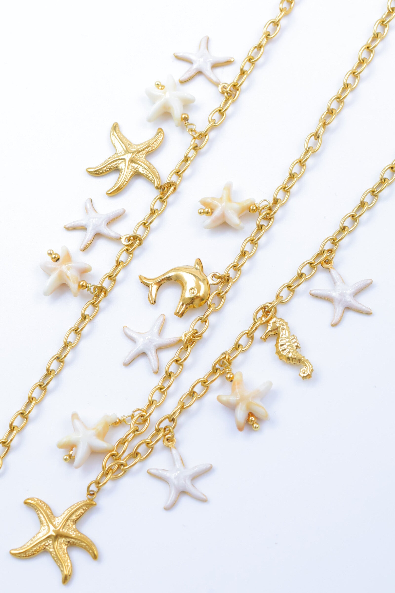 Parure de bijoux en acier inoxydable - BLANC
