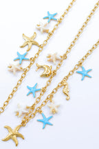 Parure de bijoux en acier inoxydable - BLEU