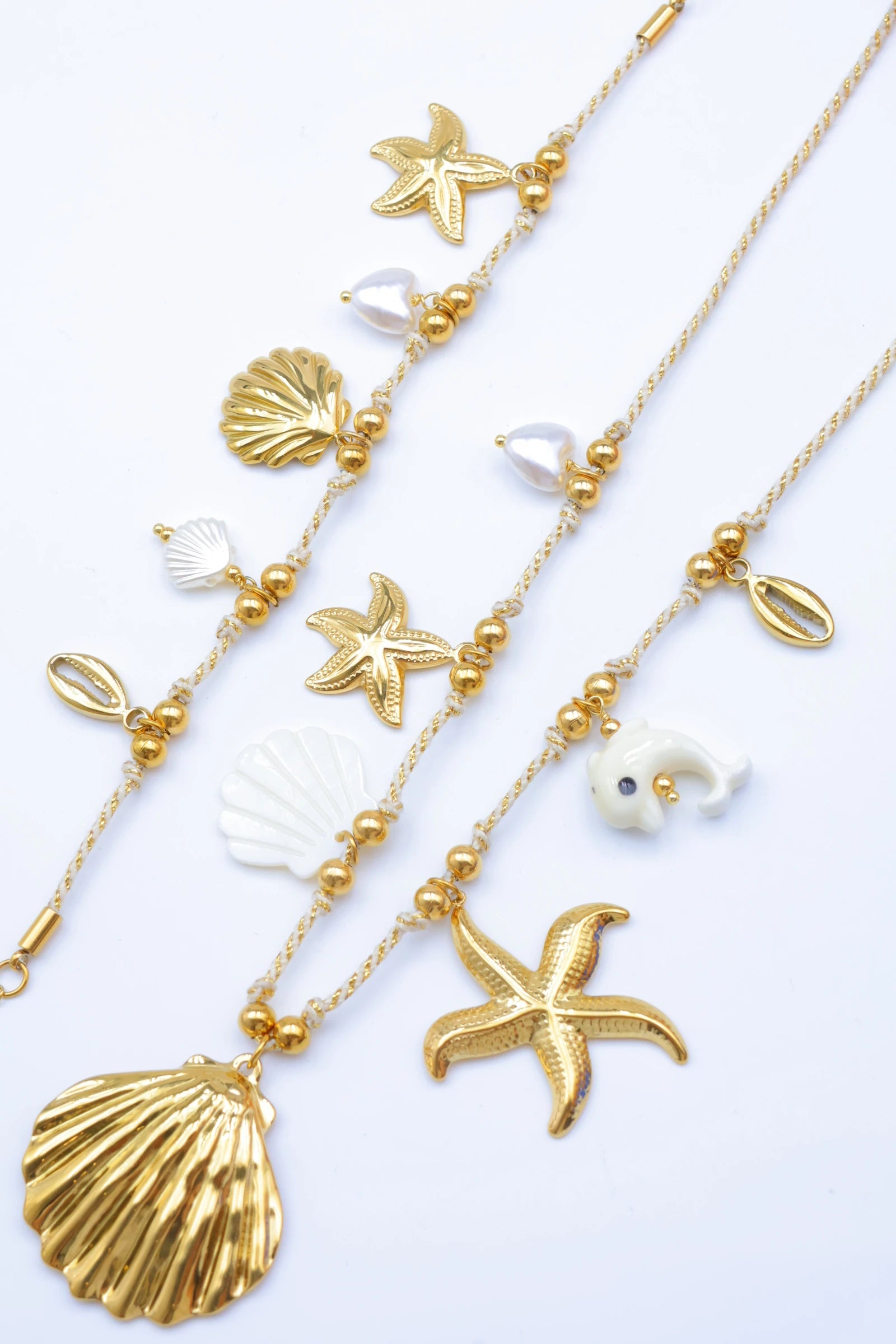 Parure de bijoux en acier inoxydable - BLANC
