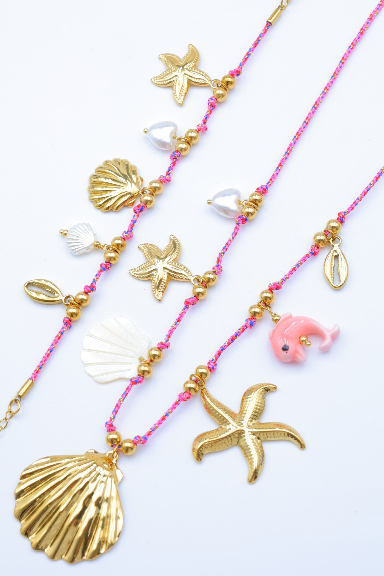 Parure de bijoux en acier inoxydable - FUCHSIA