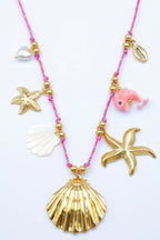 Collier en acier inoxydable - FUCHSIA