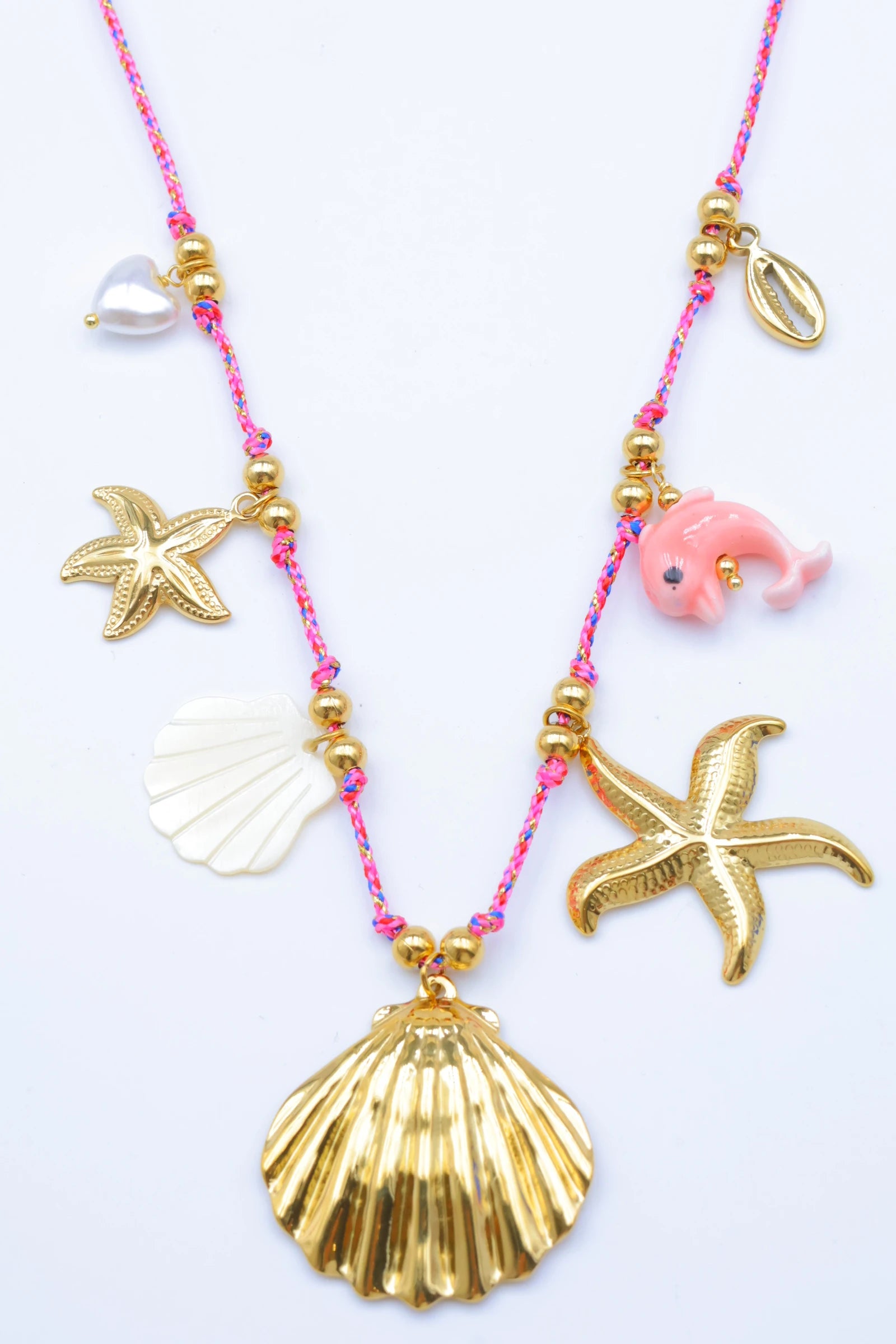 Collier en acier inoxydable - FUCHSIA