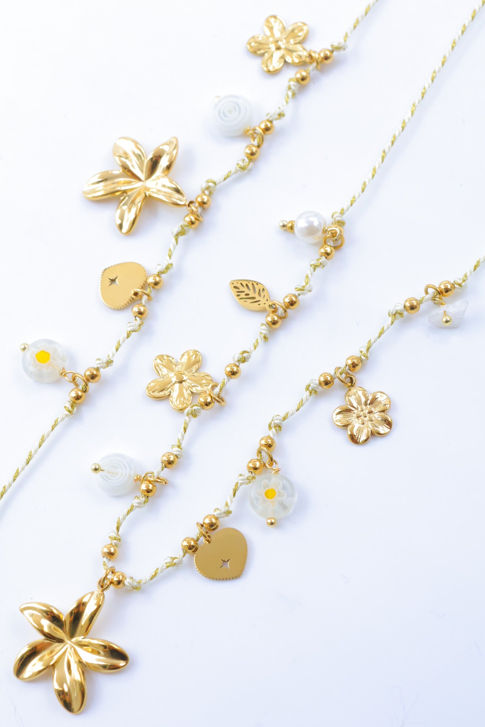 Parure de bijoux en acier inoxydable - BLANC