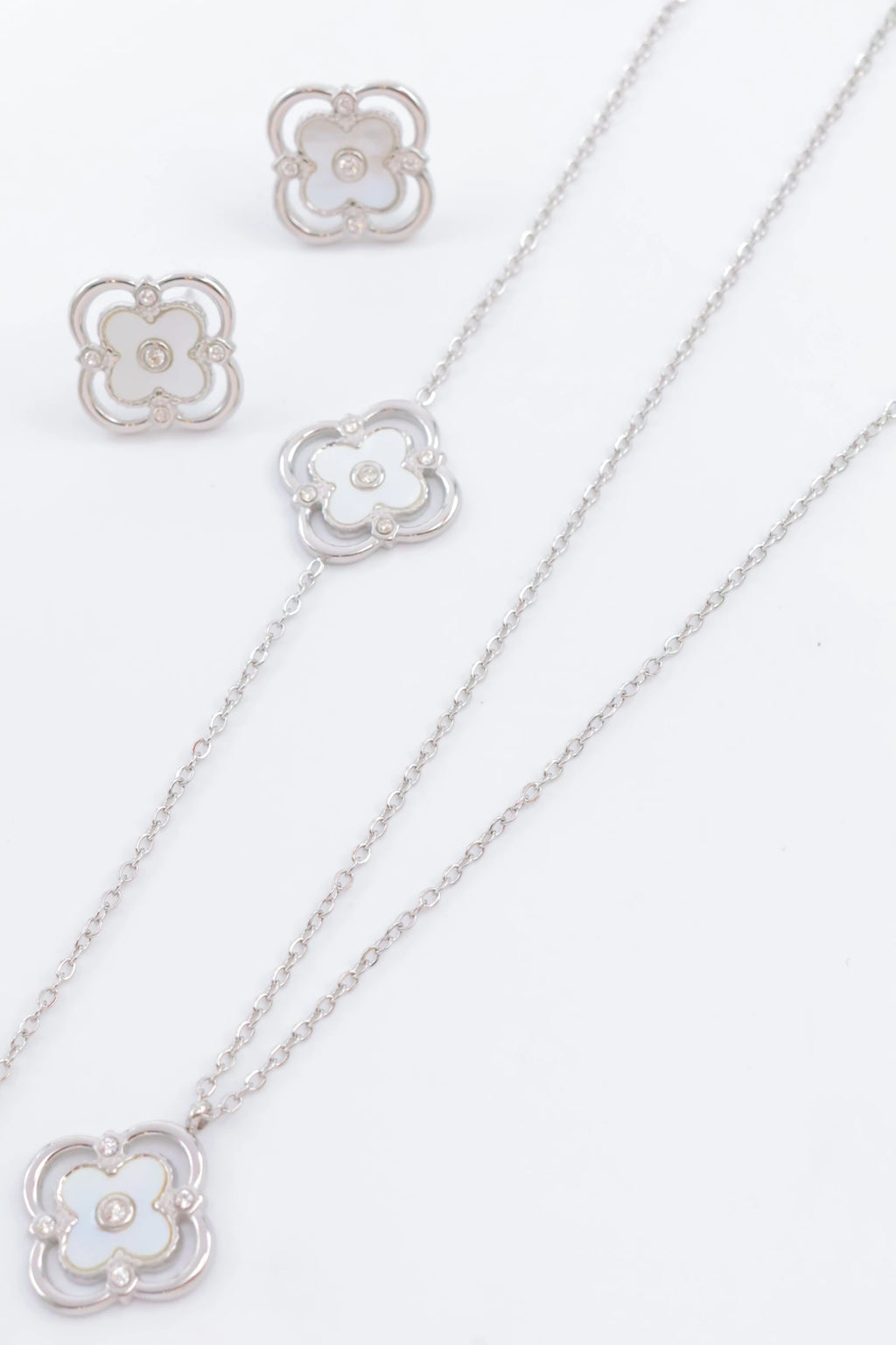 Parure de bijoux en acier inoxydable - ARGENT
