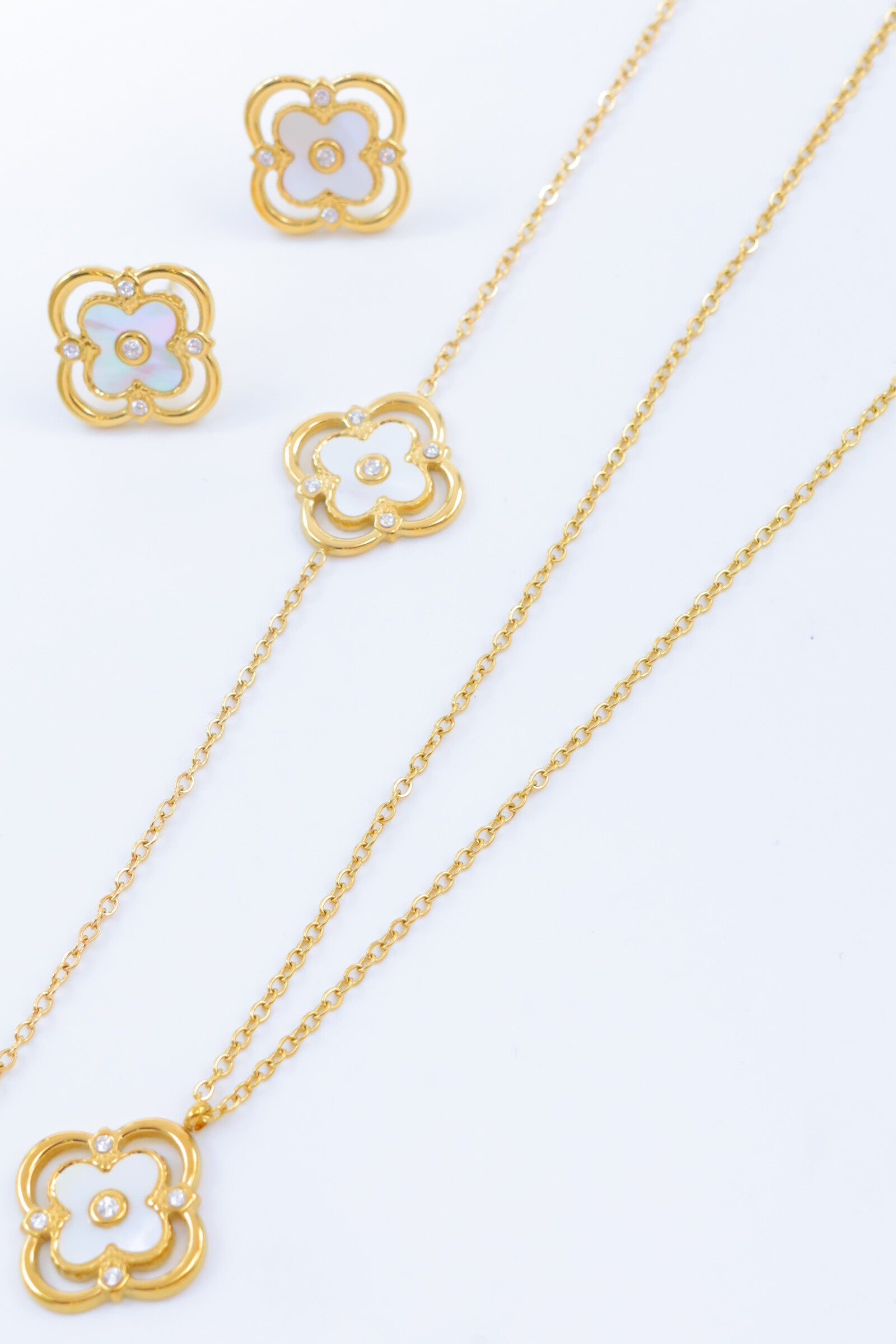 Parure de bijoux en acier inoxydable - DORÉ