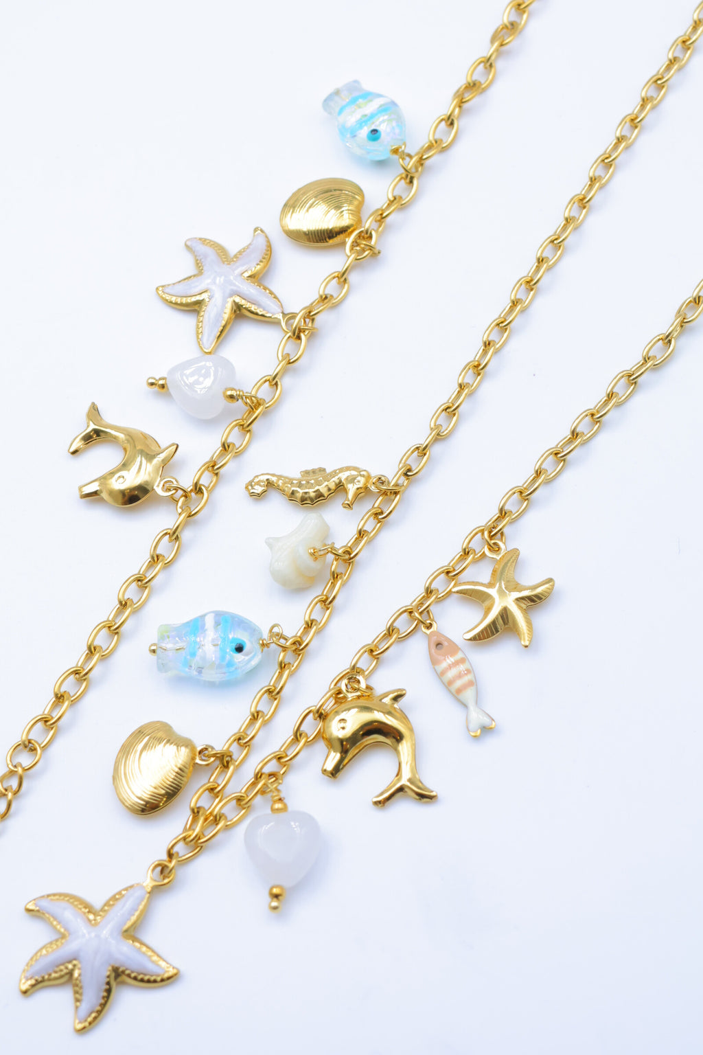 Parure de bijoux en acier inoxydable - BLANC