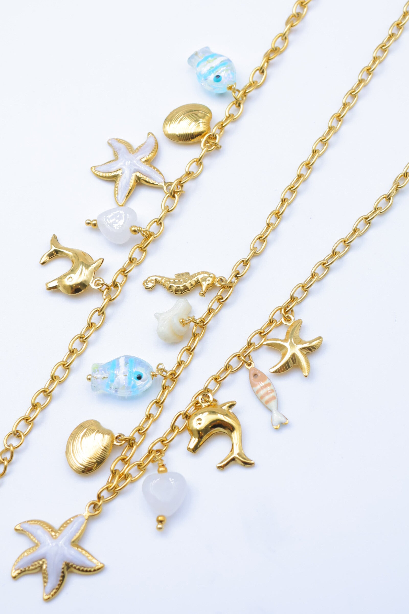 Parure de bijoux en acier inoxydable - BLANC