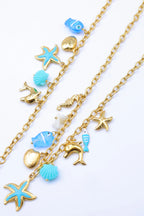 Parure de bijoux en acier inoxydable - BLEU