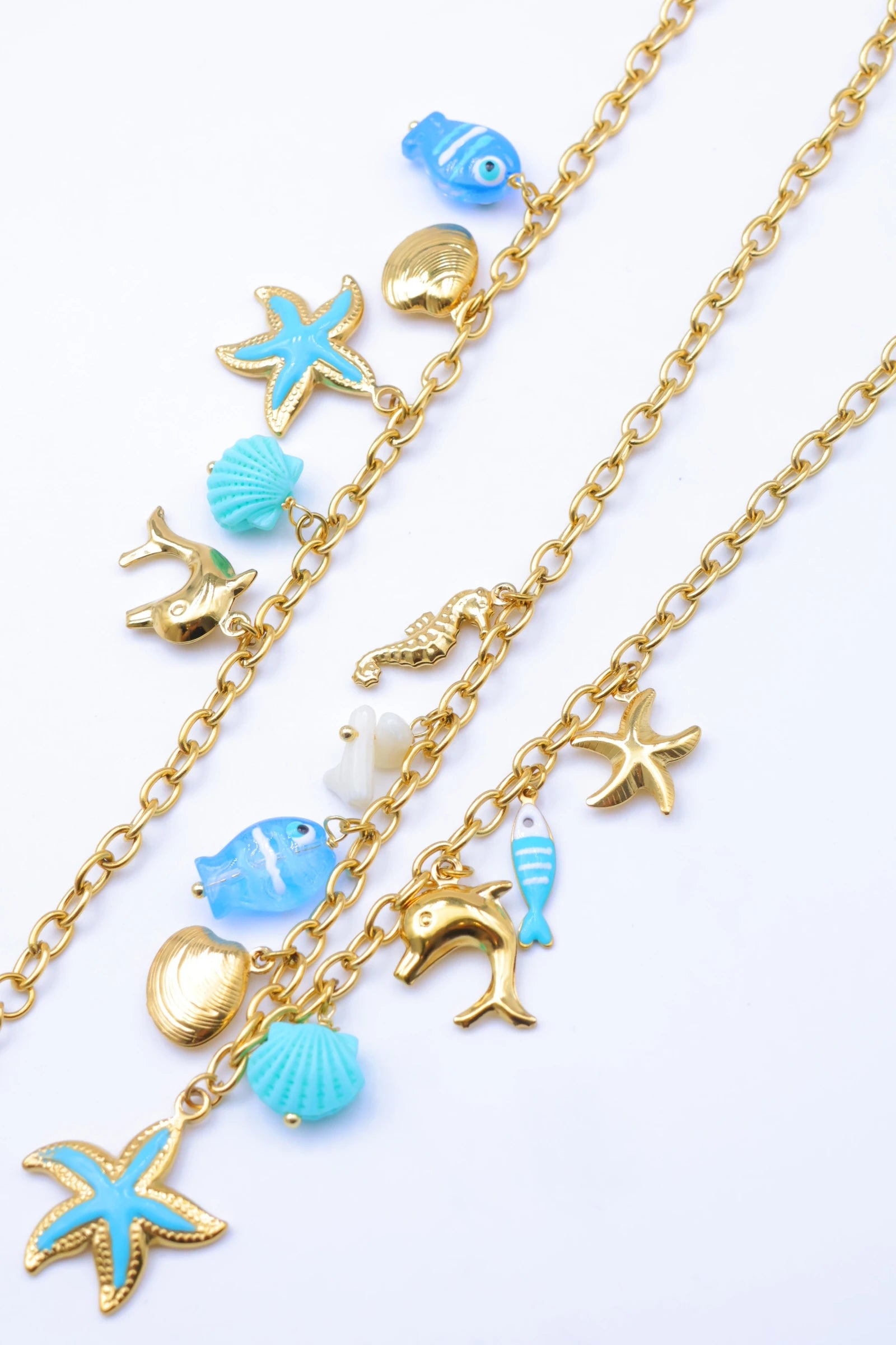 Parure de bijoux en acier inoxydable - BLEU
